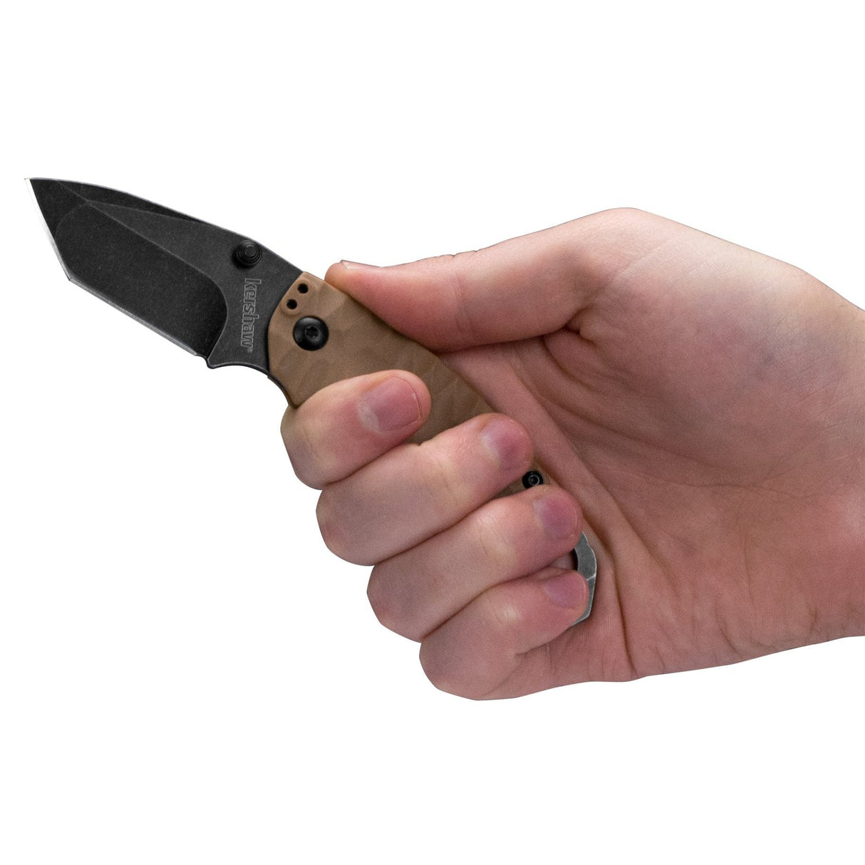 Kershaw - Shuffle II Tanto Knife, Tan & BlackWash