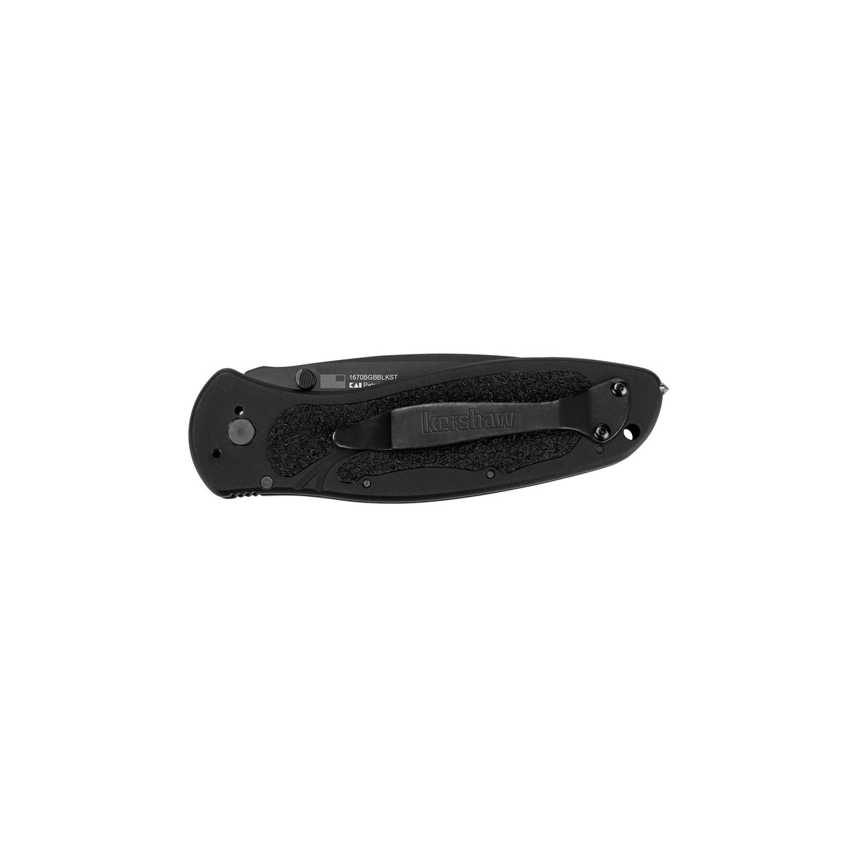 Kershaw - Blur Glassbreaker Knife, Black, Serrated