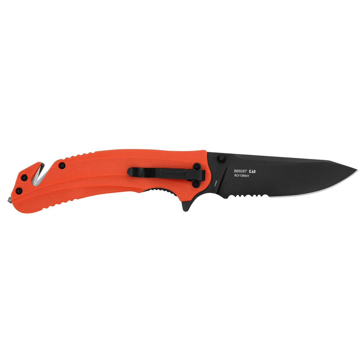 Kershaw - Barricade Serrated Rescue Knife with Glassbreaker