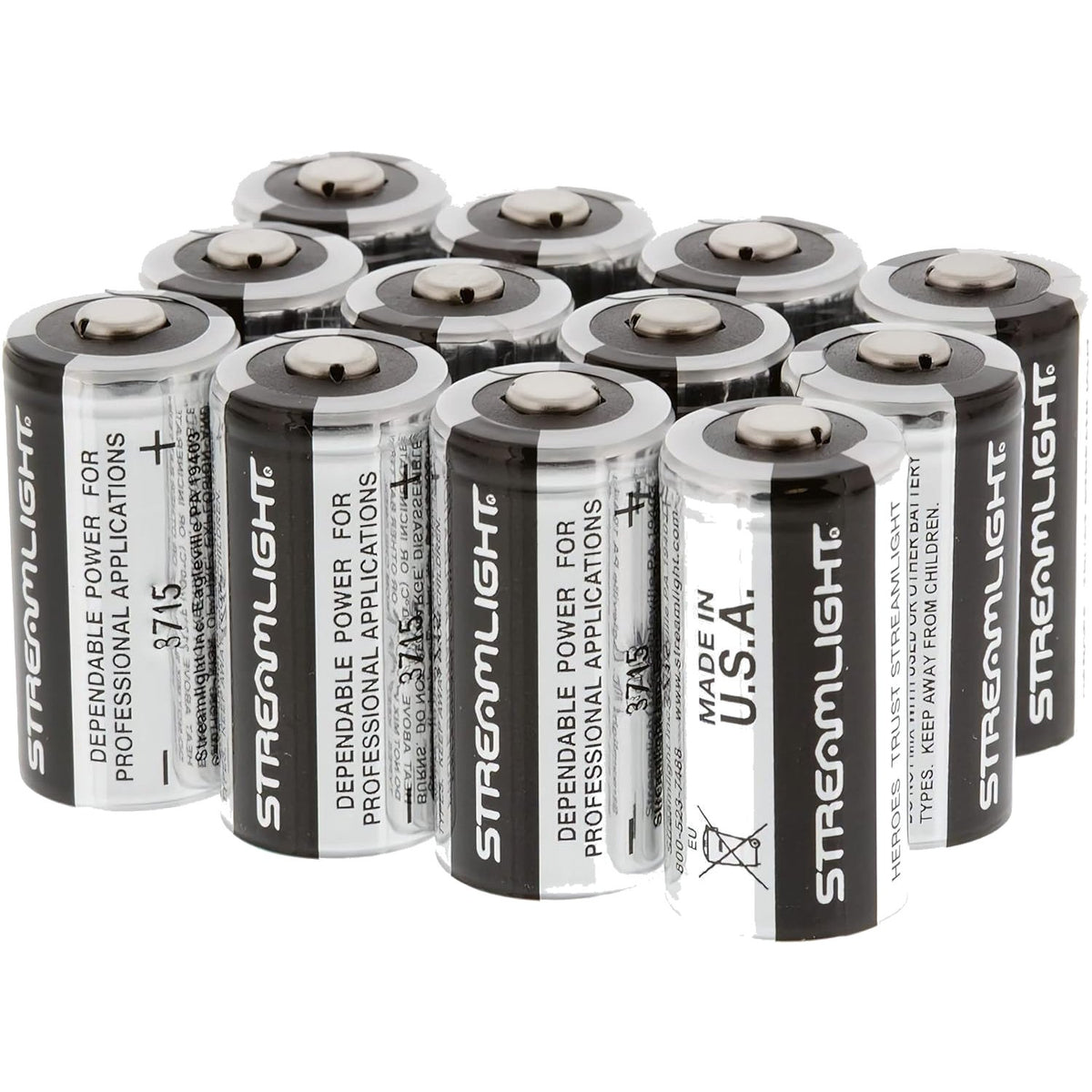 Streamlight - 85175 CR123A Lithium Batteries, 12-Pack