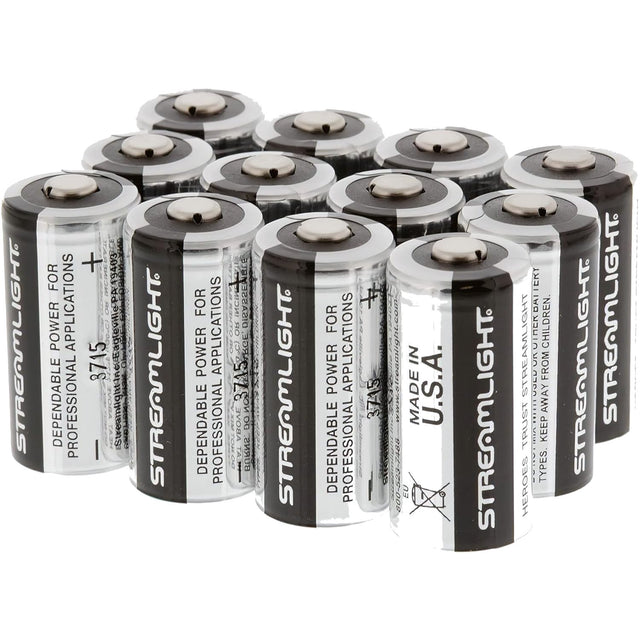 Streamlight - 85175 CR123A Lithium Batteries, 12-Pack