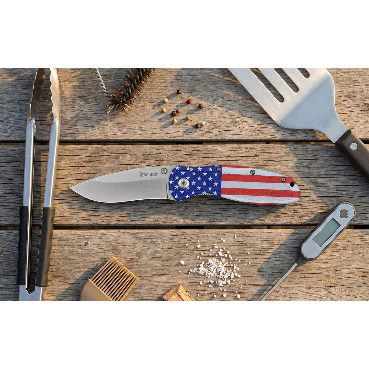 Kershaw - Blur USA Flag Assisted Opening Knife