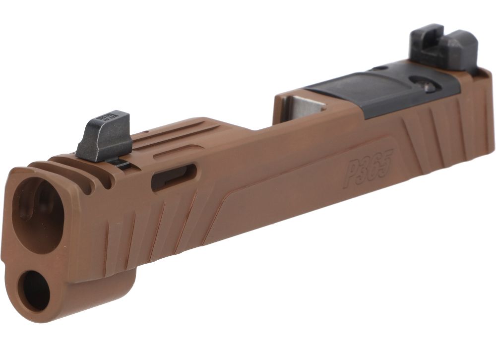 Sig Sauer - P365X SPECTRE COMP 9MM 3.1" Integrated Compensator Slide Assembly, Optic Ready, Coyote Brown