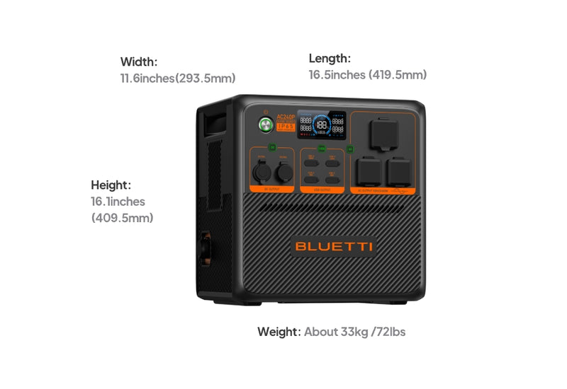 BLUETTI AC240P Portable Power Station | 2,400W 1,843Wh