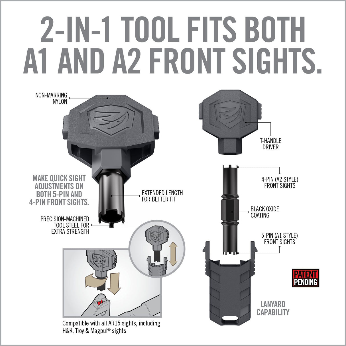 Real Avid - Front Sight Adjuster™ Pro - The Ultimate Tool for AR Front Sight Adjustment