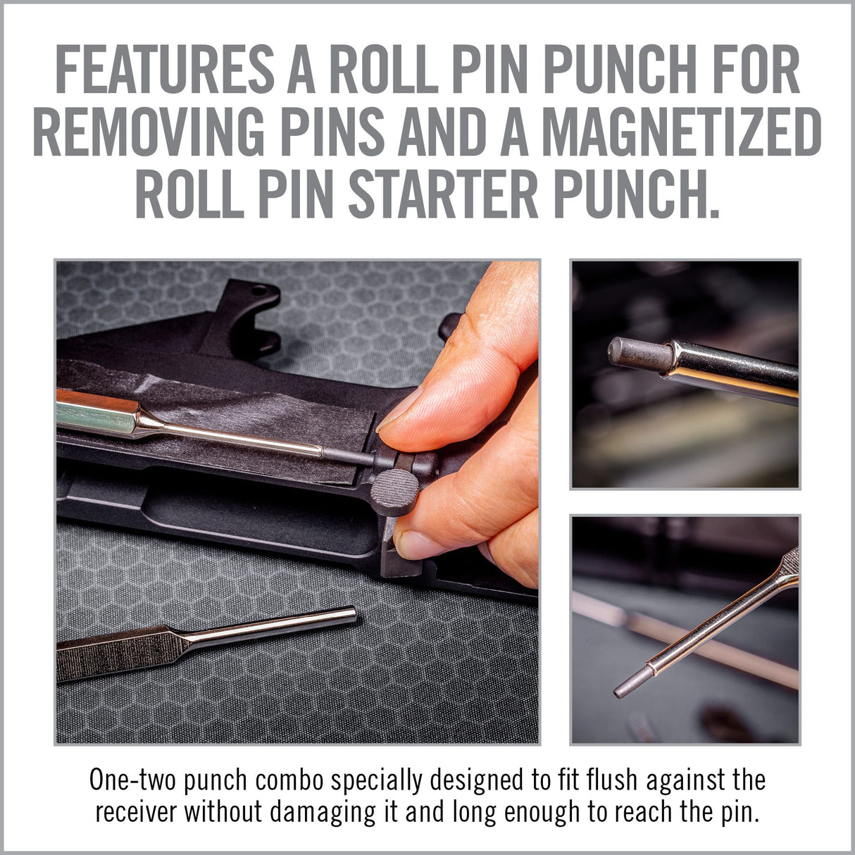 Real Avid - Bolt Catch Punch Set - Specialized AR15 Bolt Catch Pin Starter & Pin Punch Set