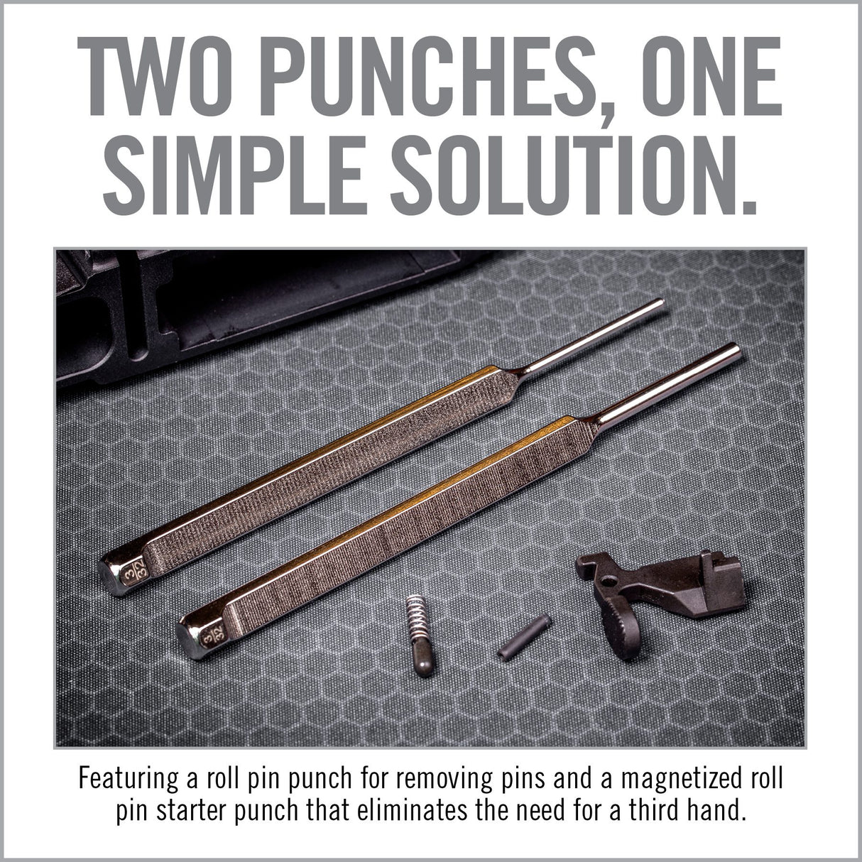 Real Avid - Bolt Catch Punch Set - Specialized AR15 Bolt Catch Pin Starter & Pin Punch Set