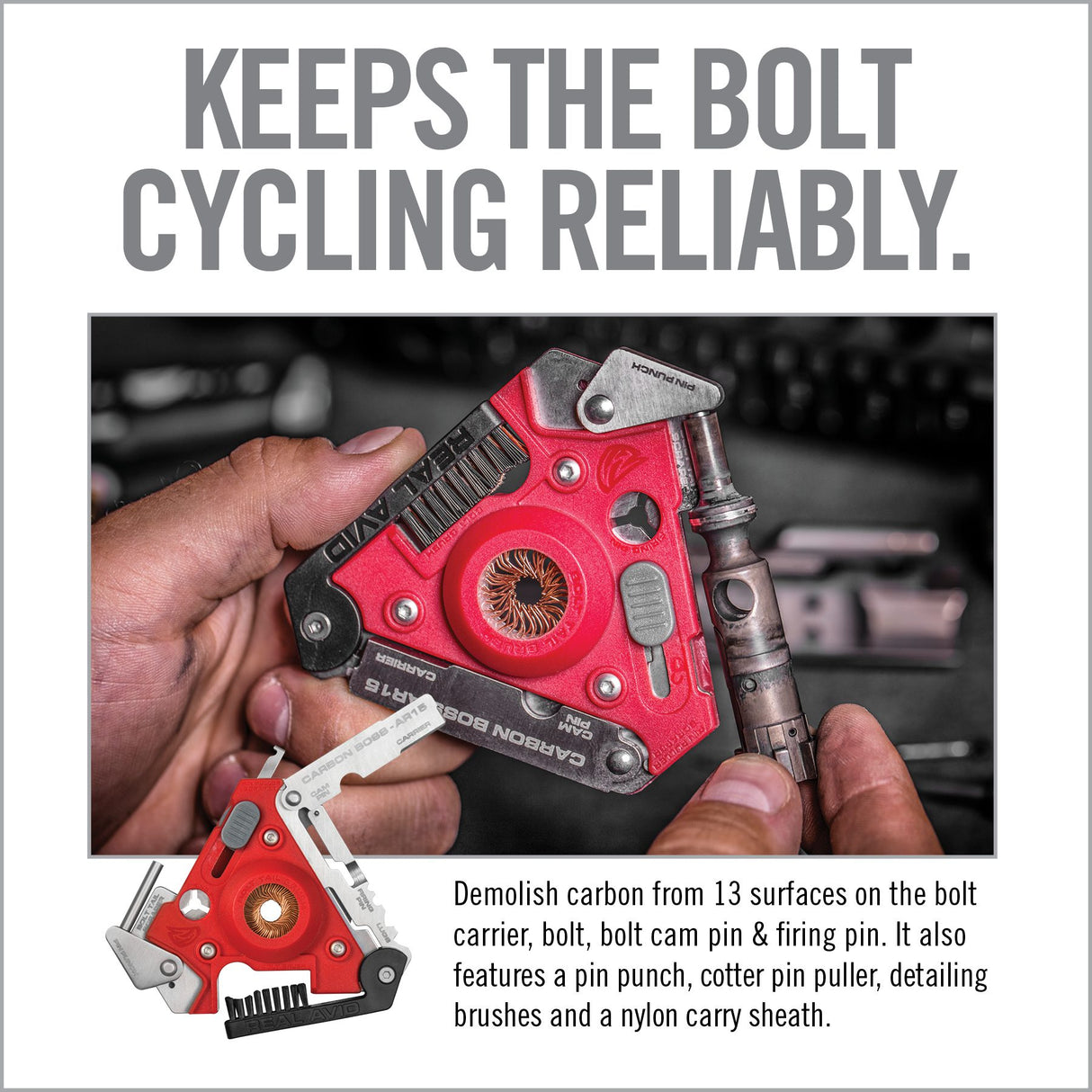 Real Avid - CARBON BOSS® – AR15 Multi-Tool for Carbon Removal