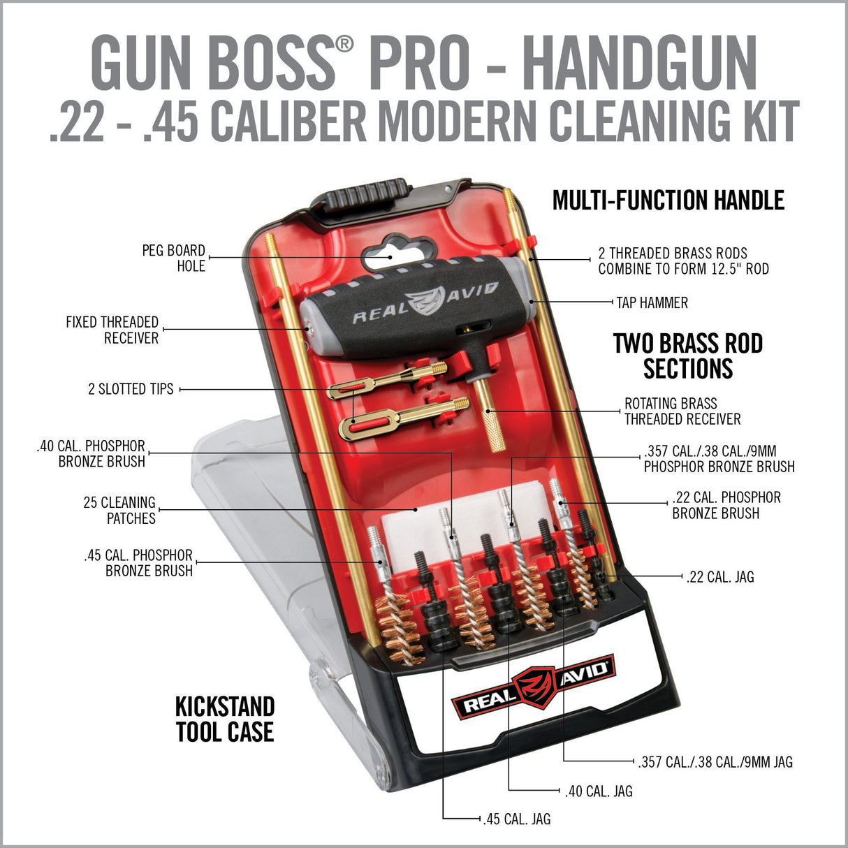 Real Avid - GUN BOSS® PRO – Handgun Cleaning Kit