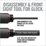 Real Avid - 2-IN-1 Tool™ for Glock - Armorer’s Combination Disassembly & Front Sight Tool