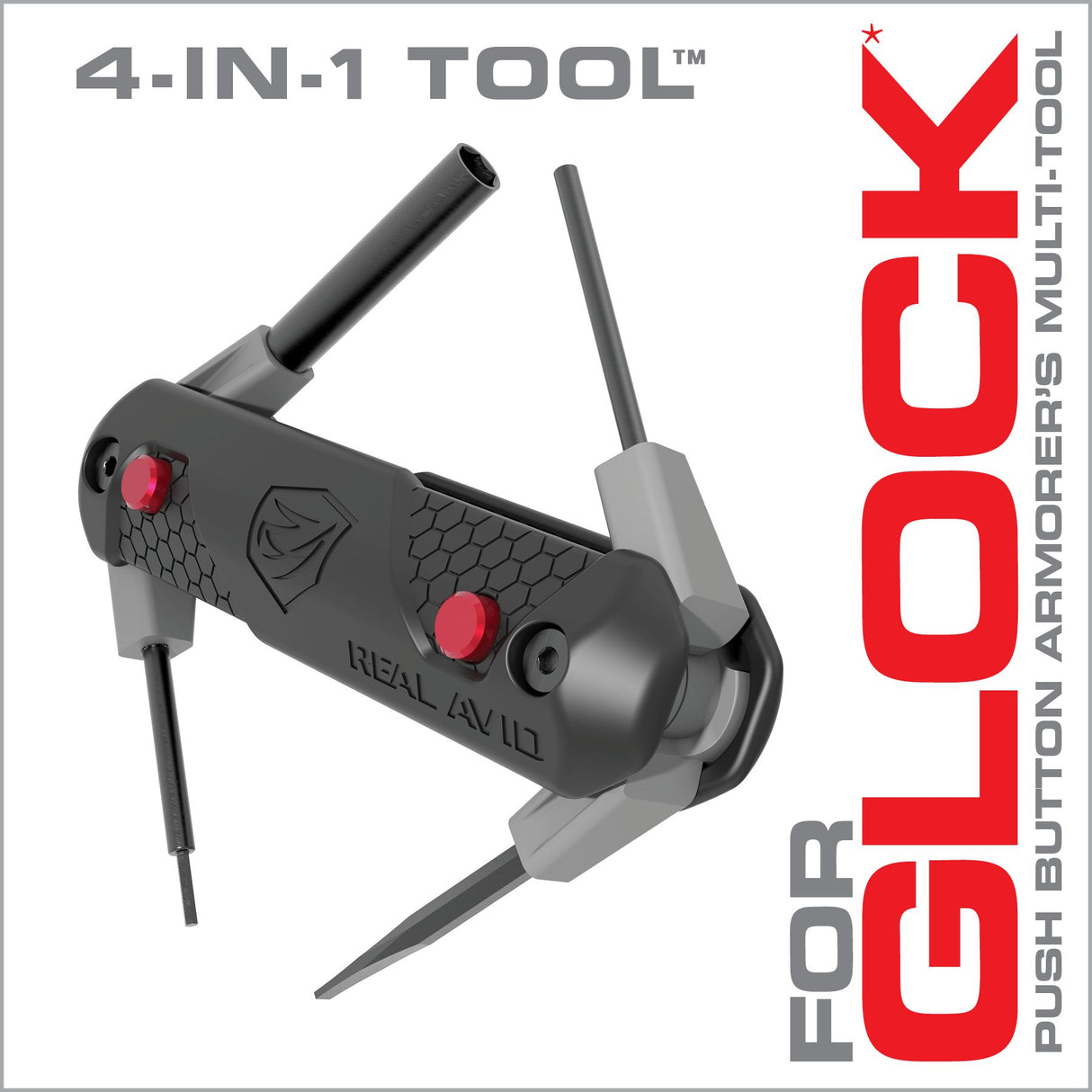 Real Avid - 4-In-1 Tool™ for Glock - Push Button Deployment of 4 Glock-Specific Tools