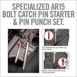 Real Avid - ACCU-PUNCH® Hammer & AR15 Pin Punch Set - Armorer’s AR15 Pin Punch Set with Pin Alignment Tool