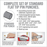 Real Avid - ACCU-PUNCH® Hammer with Brass & Steel Pin Punches - Gunsmithing Pin Punch Set with Pin Alignment Tool