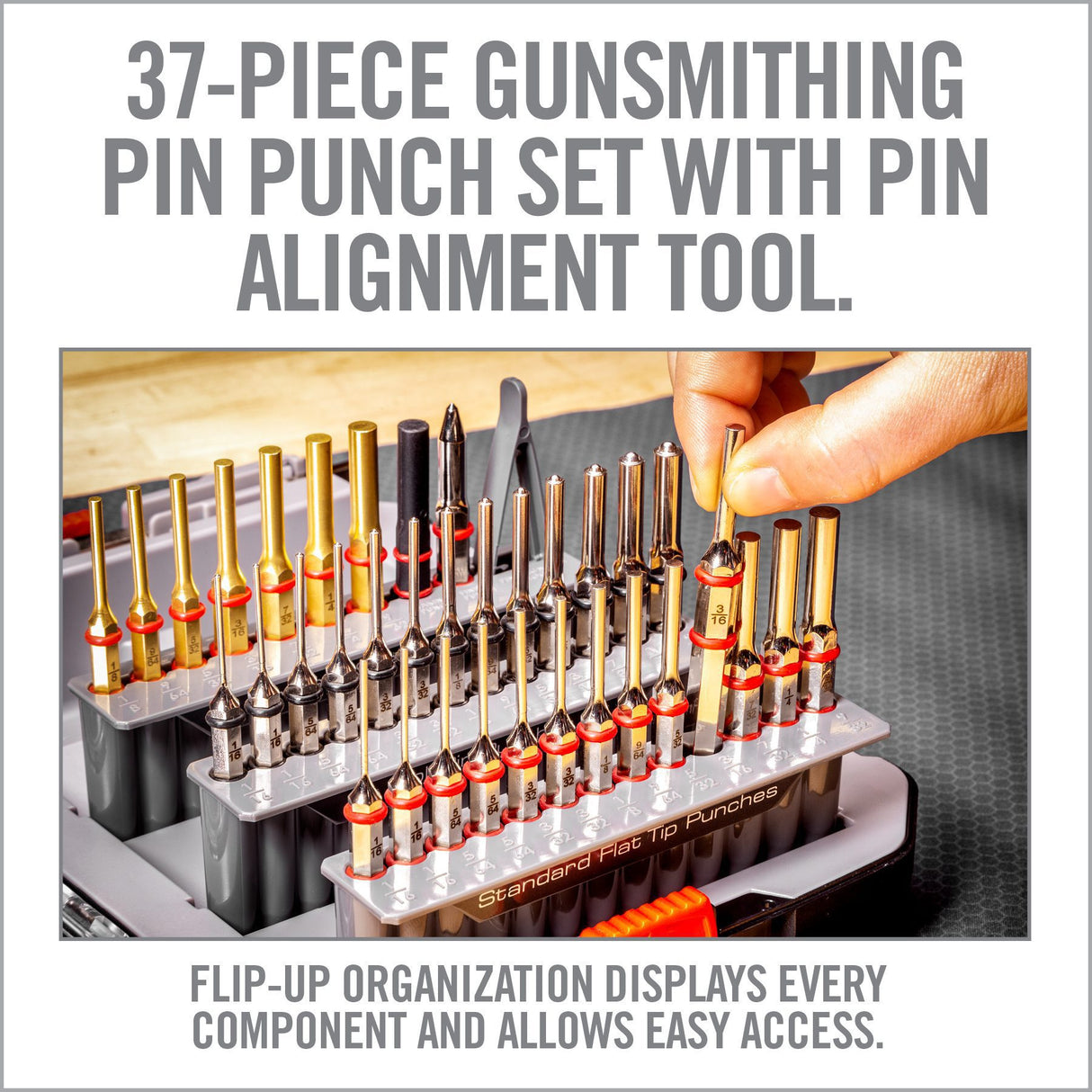 Real Avid - ACCU-PUNCH® Master Set - 37-Piece Gunsmithing Pin Punch Set with Pin Alignment Tool