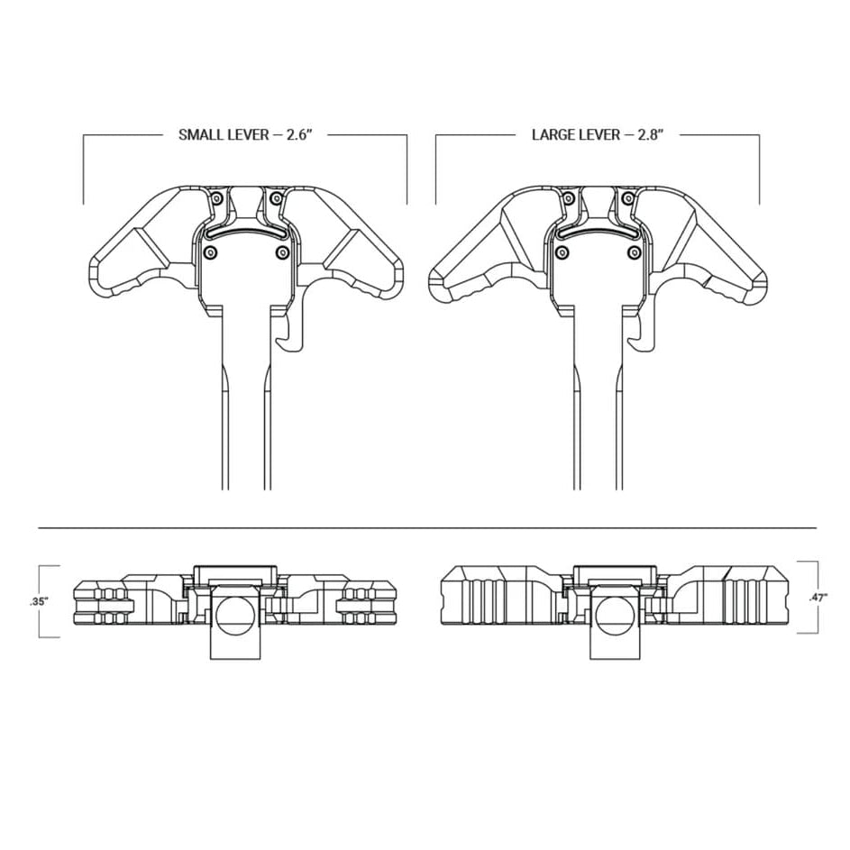 Aero Precision - AR10 BREACH Ambi Charging Handle Large Lever Black