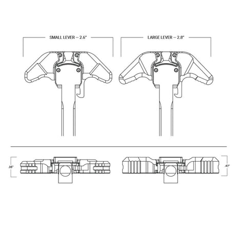 Aero Precision - AR10 BREACH Ambi Charging Handle Large Lever Black