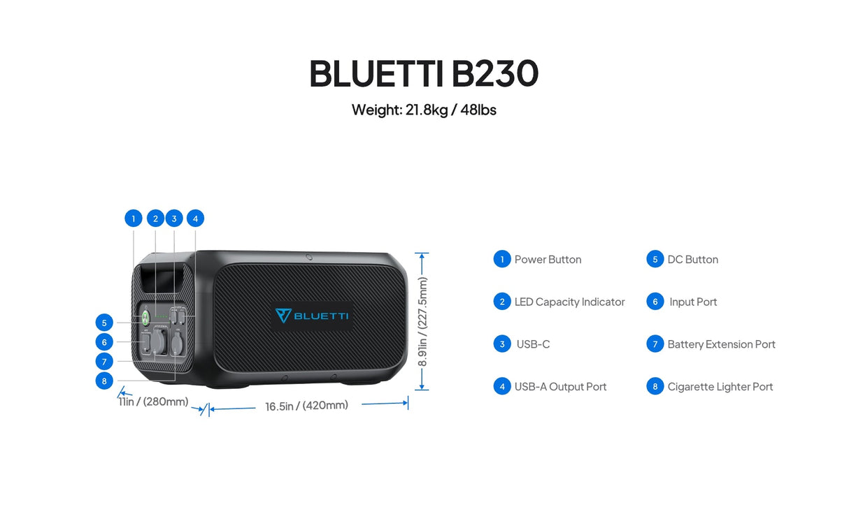 BLUETTI B230 Expansion Battery | 2,048Wh