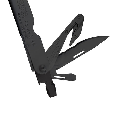 SOG - PowerLock EOD, V-Cutter, 18 Tool Multi-Tool, V-Cutter, Black, Includes Nylon Sheath