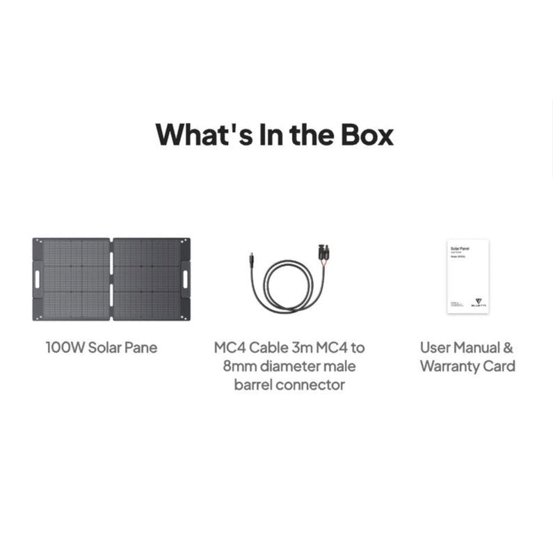 Bluetti – SP100L 100W Foldable Solar Panel with MC4 Connectors