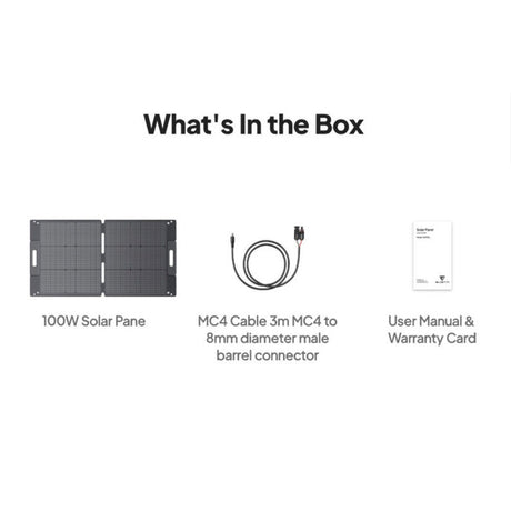 Bluetti – SP100L 100W Foldable Solar Panel with MC4 Connectors