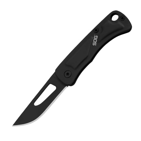SOG - Centi II, Folding Knife, 2.1" Straight Edge, Straight Back, Black