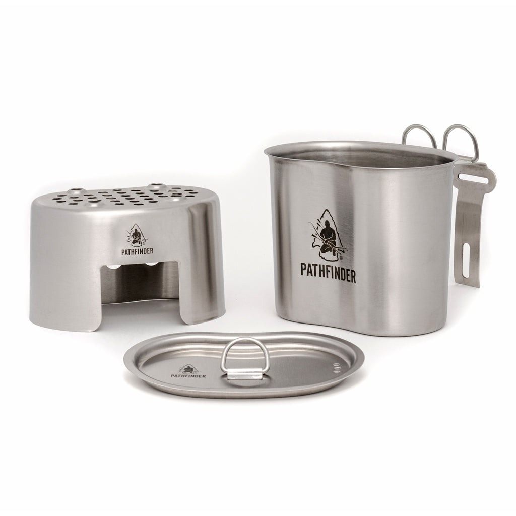 Pathfinder - Pathfinder Wide-mouth Military Style Canteen Cooking Kit