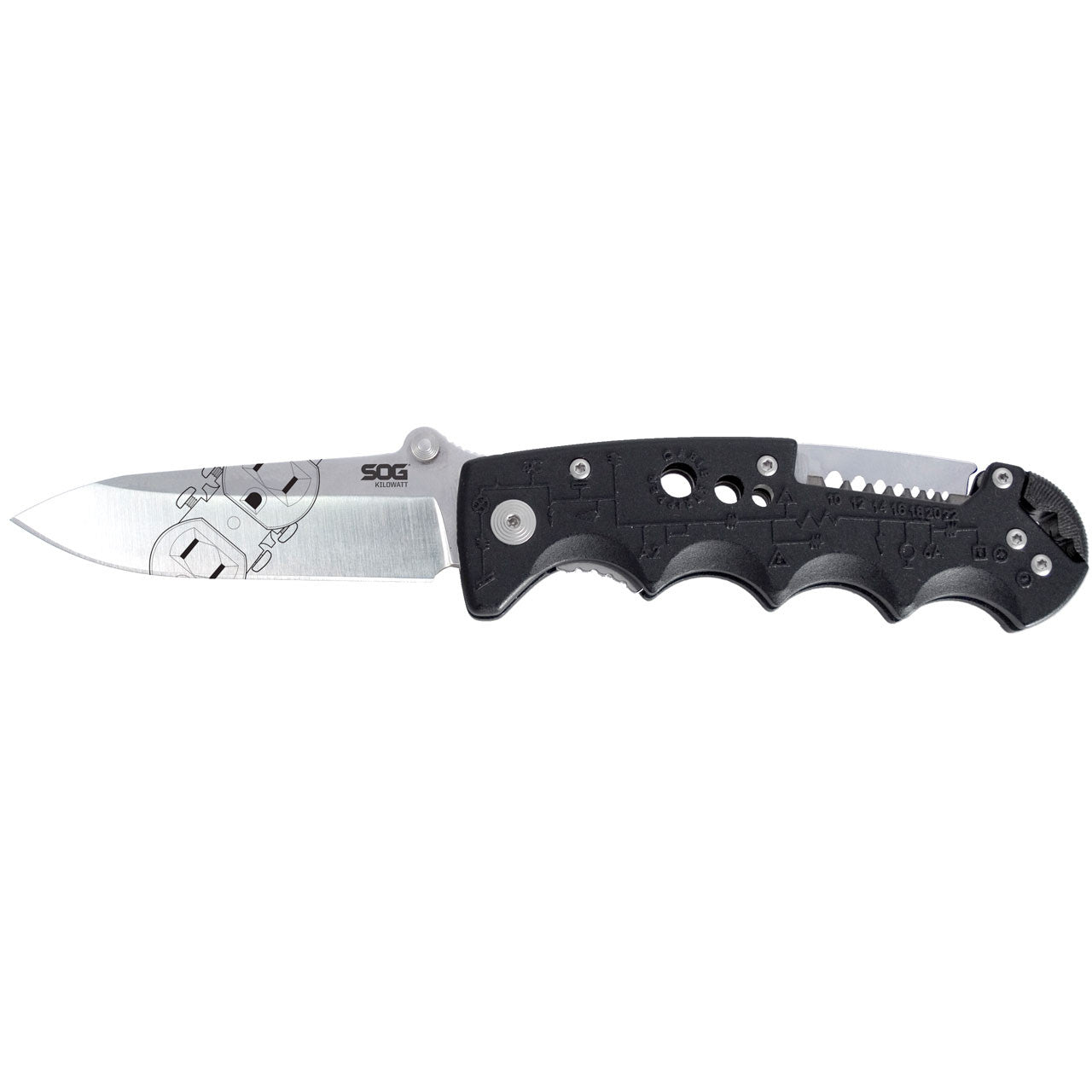 SOG - Kilowatt - Electrician's Folding Knife with Wire Stripping Capabilities