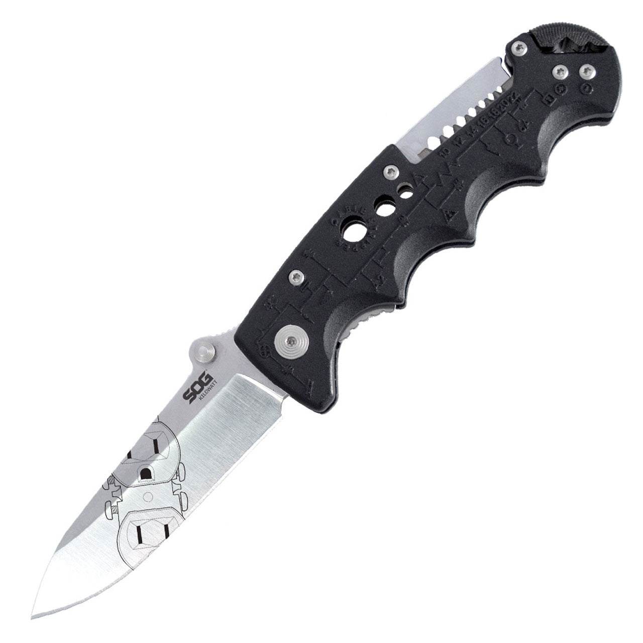 SOG - Kilowatt - Electrician's Folding Knife with Wire Stripping Capabilities