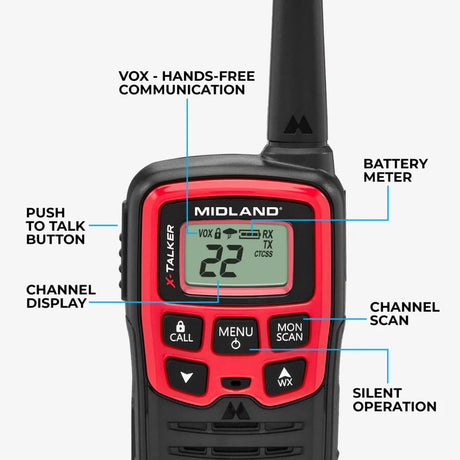 Midland - EX37VP Two-Way Emergency Radio Bundle 26-Mile