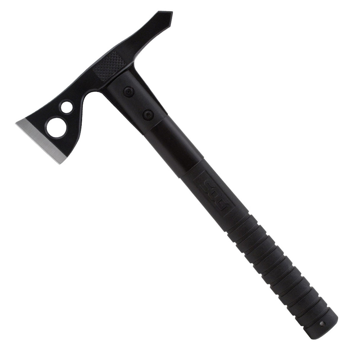 SOG - Fast Hawk, Axe, 2" Straight Edge, Black Glass-Reinforced Nylon Handle, 420 Stainless Steel, Hardcased Finish, Black, Inlcudes Nylon Sheath