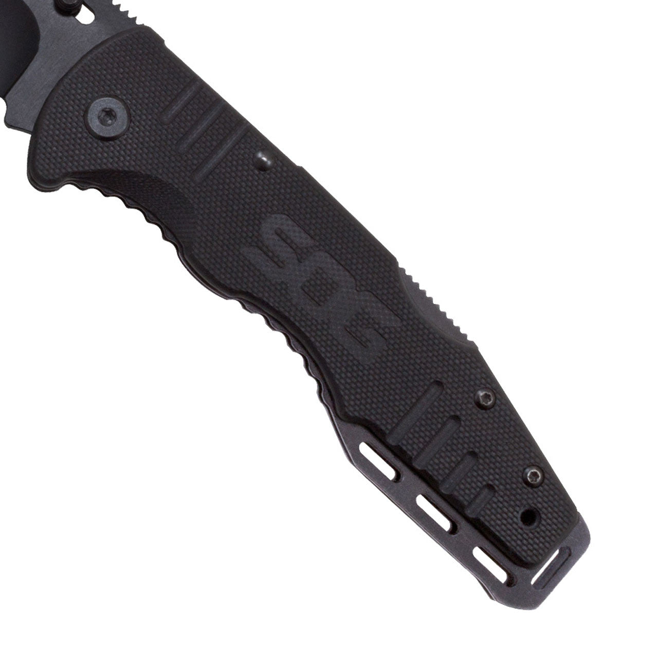 SOG - Fusion, Folding Knife, 3.625" Clip Point Straight Edge, Hardcased Finish, Black
