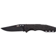SOG - 3.1" Folding Knife, Clip Point Straight Edge, G10 Handle, Hardcased Black Finish