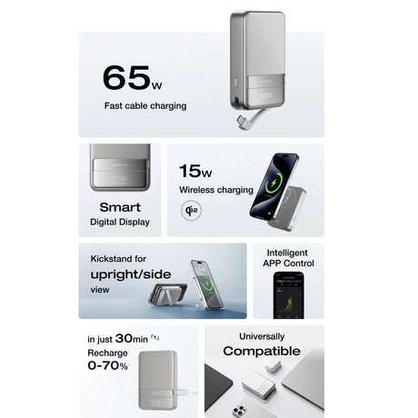 EcoFlow – RAPID Magnetic 10000mAh Power Bank with Qi2, 65W & App