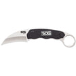 SOG - Gambit - Fixed Blade Knife with Ergonomic Handle and Hooked Blade