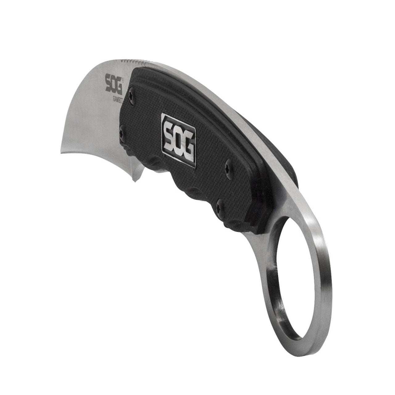 SOG - Gambit - Fixed Blade Knife with Ergonomic Handle and Hooked Blade