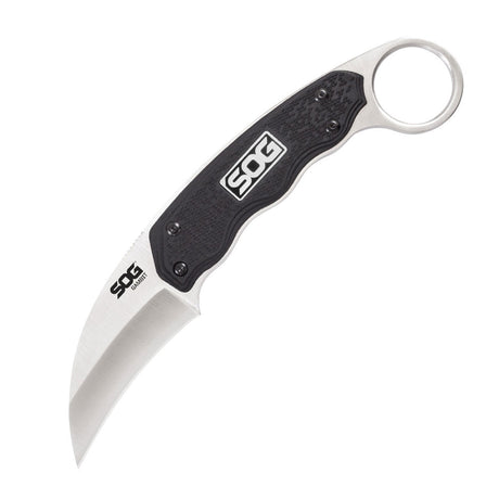SOG - Gambit - Fixed Blade Knife with Ergonomic Handle and Hooked Blade