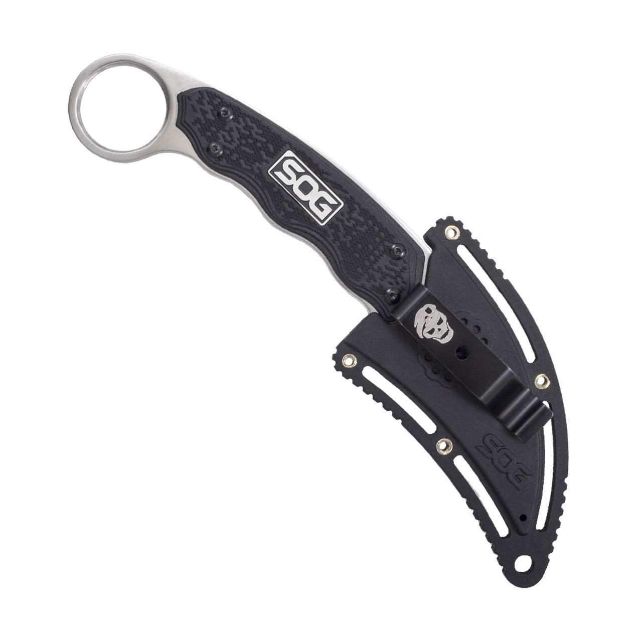 SOG - Gambit - Fixed Blade Knife with Ergonomic Handle and Hooked Blade