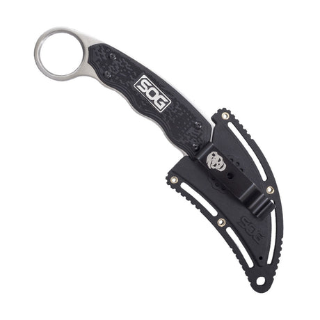 SOG - Gambit - Fixed Blade Knife with Ergonomic Handle and Hooked Blade
