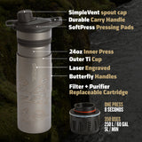 Grayl - 24oz GeoPress Ti Purifier, Various Colors