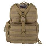 GPS - Tactical Range Backpack - Secure, Hands-Free Transport for Pistols and Gear, Tan