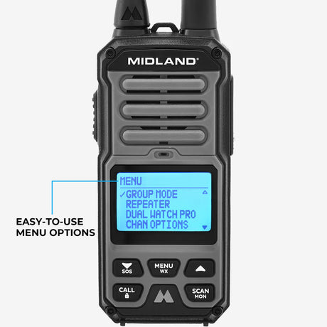 Midland – GXT67 PRO GMRS 5-Watt Waterproof Two-Way Radio