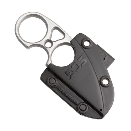 SOG - SNARL Fixed Blade Neck Knife - 9Cr18MoV Steel, 2.3" Sheepsfoot Blade, Nylon Sheath