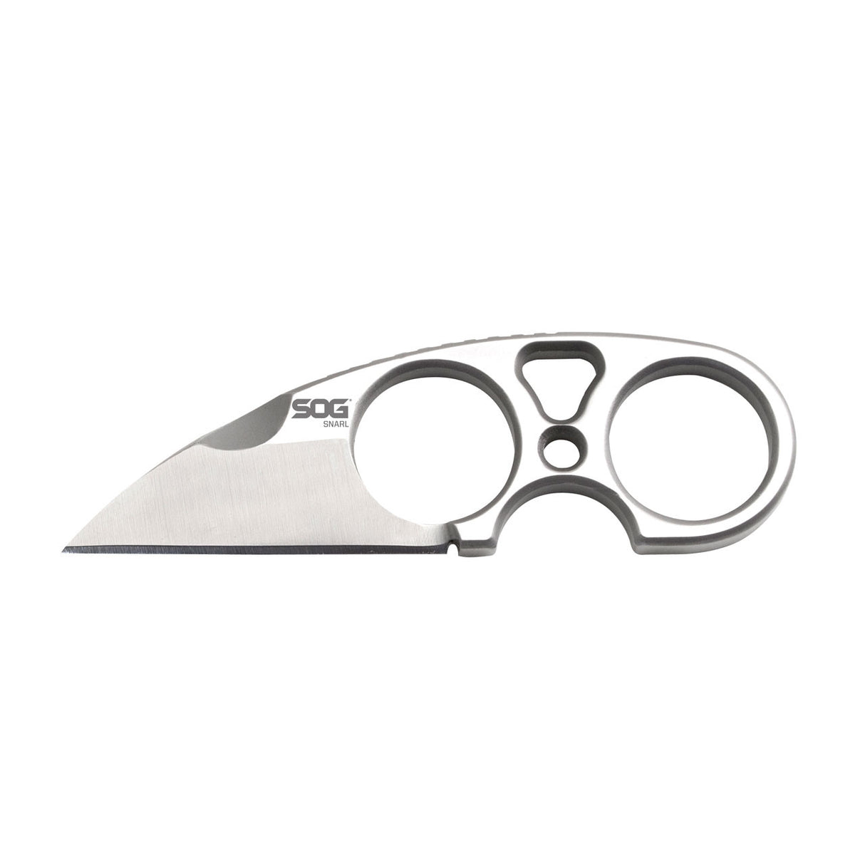 SOG - SNARL Fixed Blade Neck Knife - 9Cr18MoV Steel, 2.3" Sheepsfoot Blade, Nylon Sheath