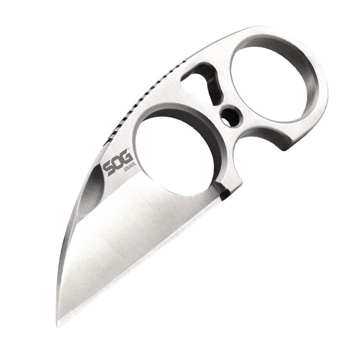SOG - SNARL Fixed Blade Neck Knife - 9Cr18MoV Steel, 2.3" Sheepsfoot Blade, Nylon Sheath