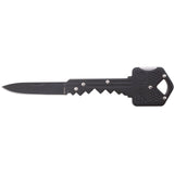 SOG - Key Knife, Compact Lockback Folding Knife with Key-Shaped Design (Available in Black and Brass)