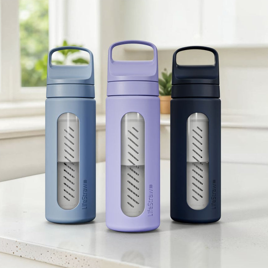 LifeStraw - Go Series Glass 20oz Water Filter Bottle