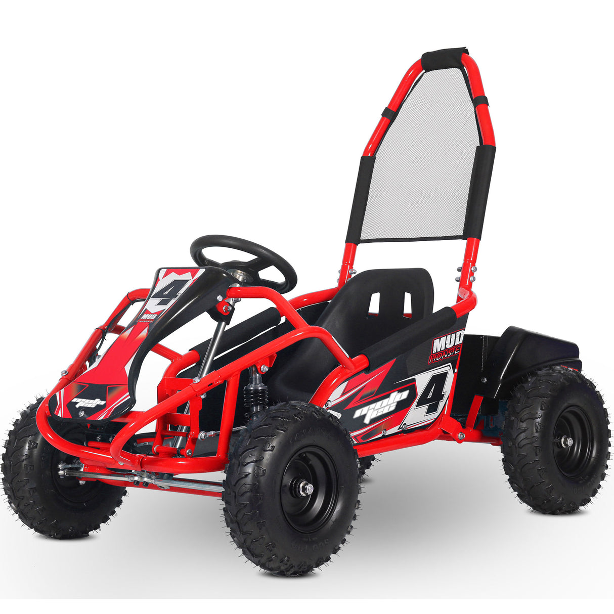 MotoTec - Mud Monster Kids Electric 48v 1000w Go Kart Full Suspension, Various Colors