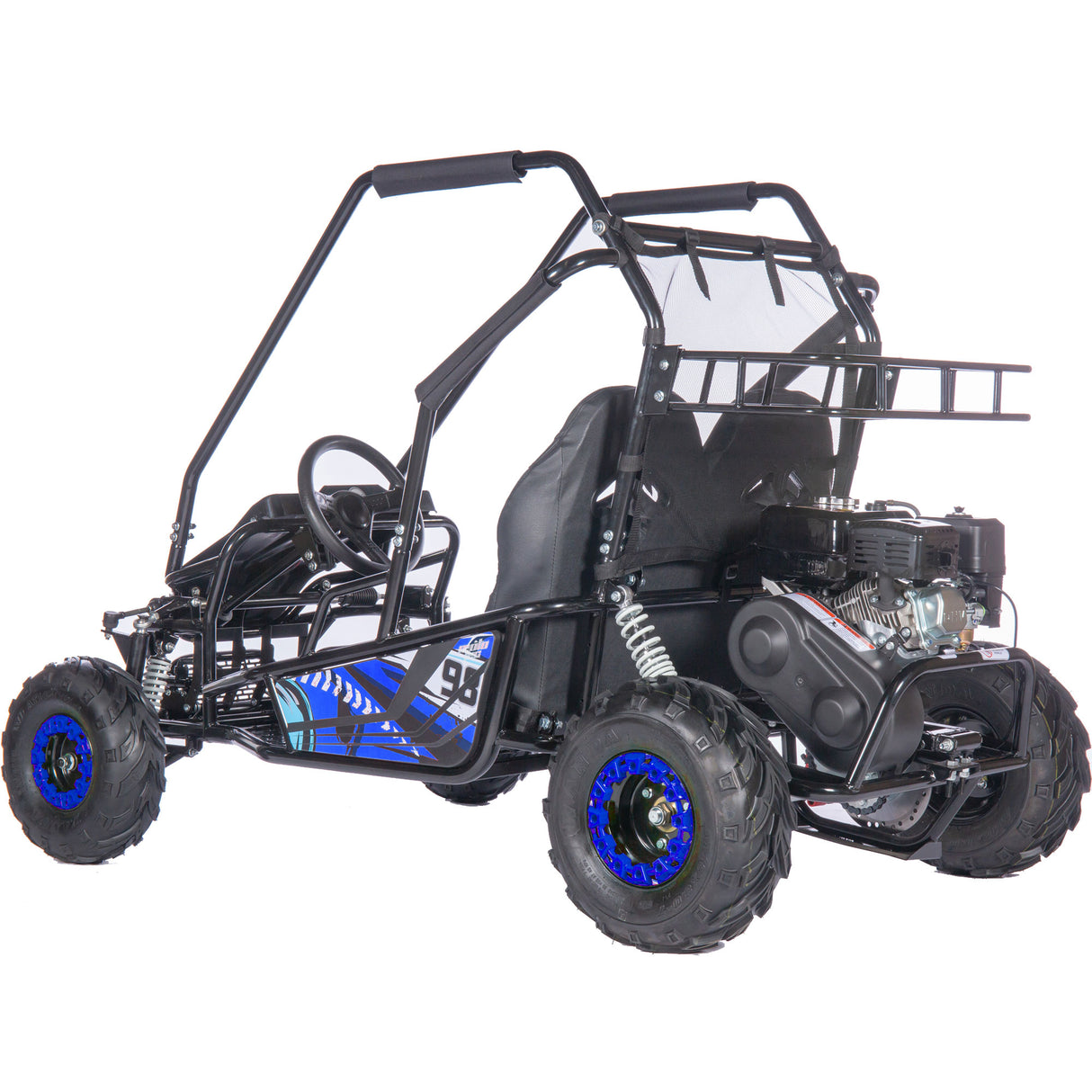 MotoTec Mud Monster XL 212cc 2 Seat Go Kart Full Suspension, Various Colors