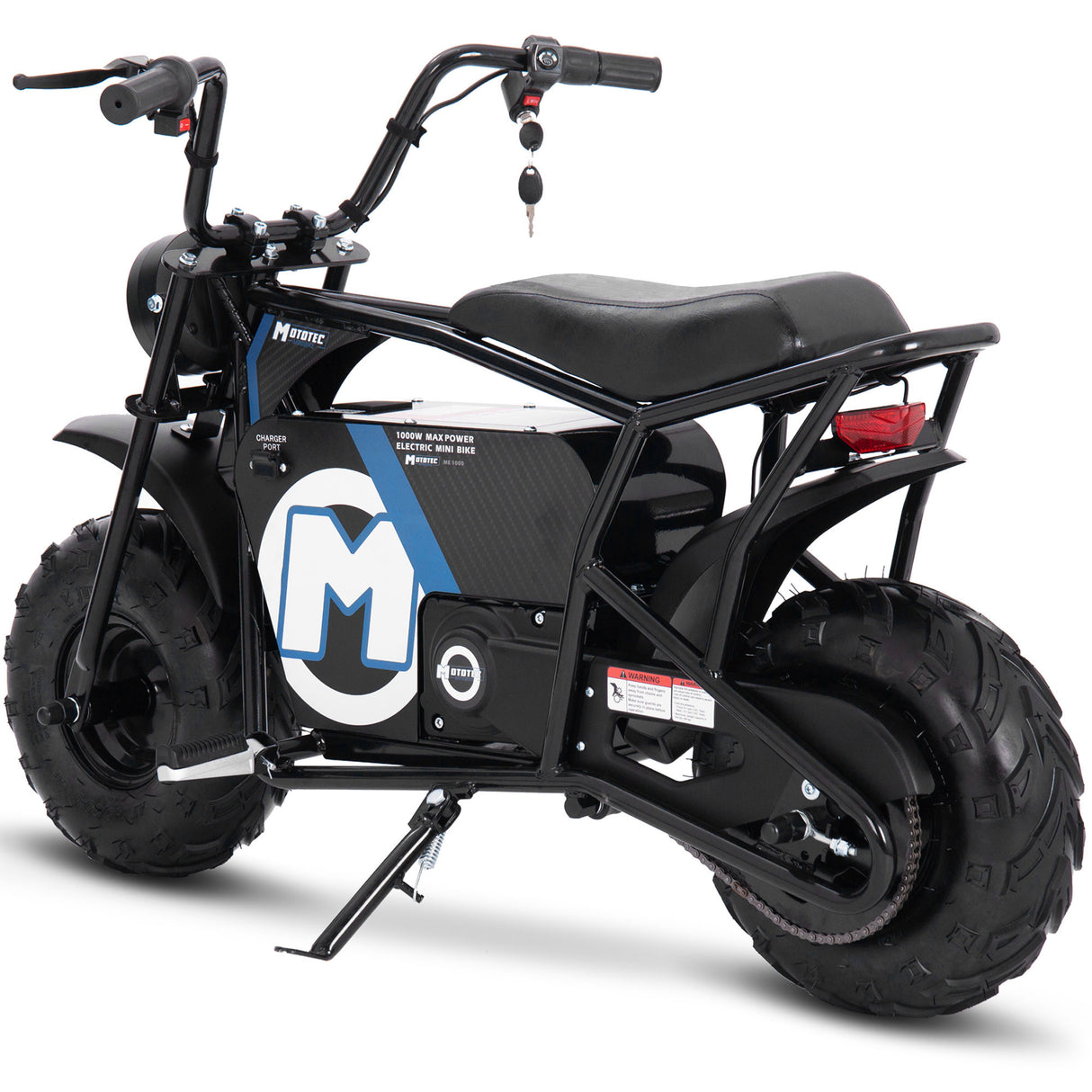 MotoTec - 48v 1000w Electric Powered Mini Bike - Black