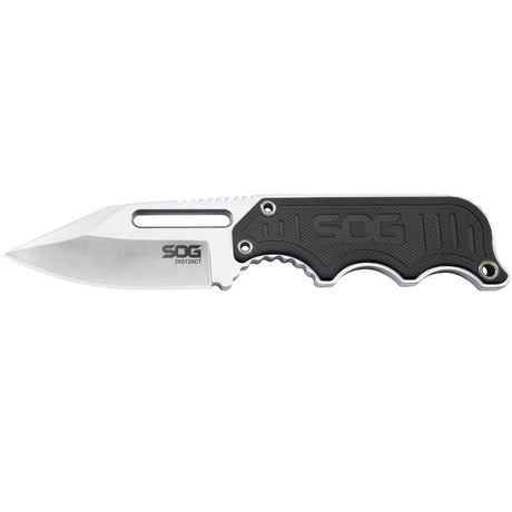 SOG - Instinct Fixed Blade Knife - 2.3" Straight Edge Clip Point, Black Stainless Steel with G10 Handle, Includes Hard Molded Nylon Sheath